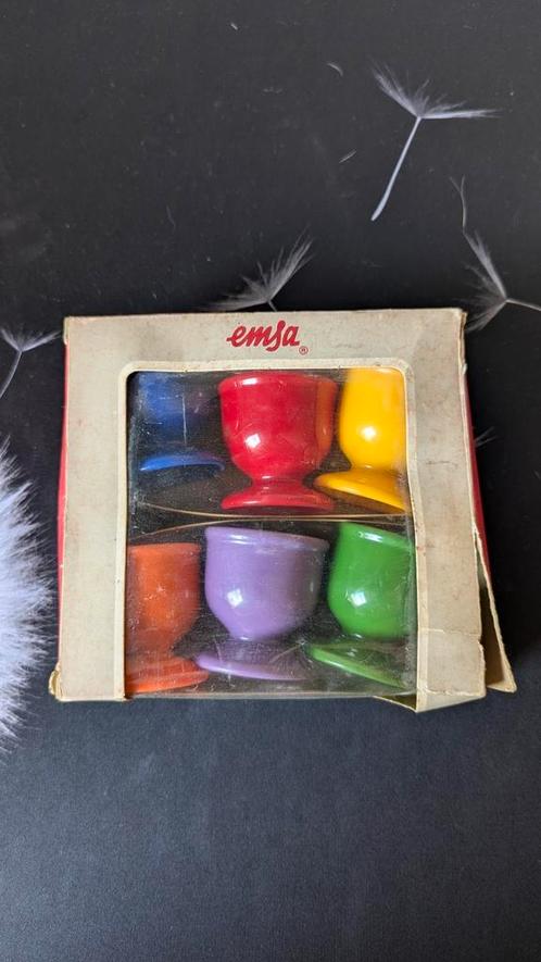 Vintage Emsa Eierdopjes - West Germany, Antiek en Kunst, Antiek | Keukenbenodigdheden, Ophalen of Verzenden