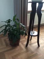 Grote houten antieke bloempot (koper-afwerking), Ophalen of Verzenden, Zo goed als nieuw, Rond, Minder dan 30 cm