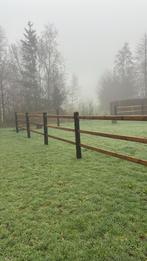 Houten omheining / paddock - 34 meter, Ophalen, Gebruikt, Hout, Overige typen