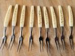 Set van 9 vintage prikkers vorkjes, Ophalen of Verzenden