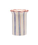 GEZOCHT: Anna Nina vaas (blauw & groen) gestreept, Huis en Inrichting, Ophalen, Overige kleuren, Minder dan 50 cm, Glas