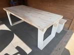 Vurenhouten Tuintafel en bankje, Tuin en Terras, Tuintafels, Ophalen of Verzenden, Gebruikt
