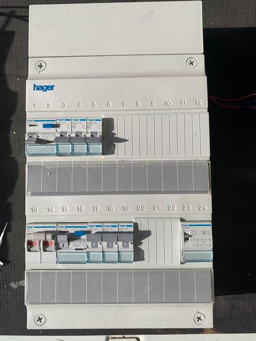 Hager groepen/verdeler/meterkast gebruikt compleet, Doe-het-zelf en Verbouw, Elektra en Kabels, Zo goed als nieuw, Overige typen