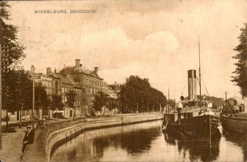 Droogdok . Middelburg, Verzamelen, Ansichtkaarten | Nederland, Gelopen, Zeeland, Voor 1920, Verzenden