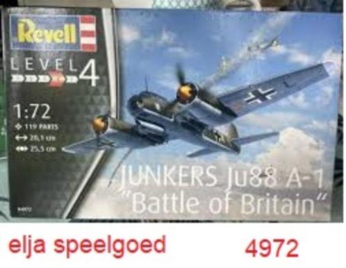 Modelbouw Revell 4972 Junkers Ju 88 A-1 Battle of Britain, Hobby en Vrije tijd, Modelbouw | Vliegtuigen en Helikopters, Nieuw