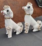 Vintage Poedel Beeldjes - Set van 2, Antiek en Kunst, Antiek | Porselein, Ophalen of Verzenden