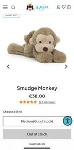 GEZOCHT! Jellycat smudge monkey medium, Ophalen of Verzenden, Zo goed als nieuw