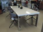 Gispen Today JDB 607 tafel | 220x100 | blad met houtnerf, Huis en Inrichting, 200 cm of meer, 50 tot 100 cm, Design, Metaal