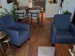 Fateuils 2 stuks kleur blauw mooie en nette staat, Huis en Inrichting, Fauteuils, Ophalen, 75 tot 100 cm, Stof, 50 tot 75 cm
