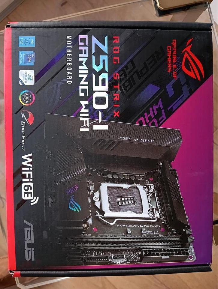 ASUS ROG STRIX Z590-I GAMING WIFI, Computers en Software, Moederborden, Nieuw, Intel, DDR4, Ophalen of Verzenden