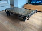 Vintage railway trolley salontafe, Gebruikt, 100 tot 150 cm, Minder dan 50 cm, Rechthoekig