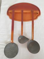 Oud oranje gevlamd emaille lepelrek., Antiek en Kunst, Antiek | Emaille, Ophalen of Verzenden