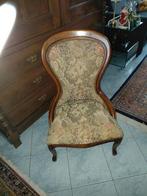 Antiek Brei stoeltje met Gobelin Bekleding, Ophalen