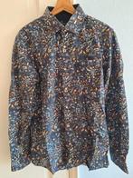 Design overhemd - maat L - merk Fellows United - blauw/print, Blauw, Ophalen of Verzenden, Zo goed als nieuw, Halswijdte 41/42 (L)