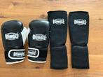 Bokshandschoenen en scheenbeschermers Rumble kind, krav maga, Ophalen of Verzenden, Gebruikt, Overige, Vechtsportmateriaal