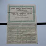 Antiek aandeel spoorwegen Carenero met dividenden 1896, Postzegels en Munten, Aandelen en Waardepapieren, Ophalen of Verzenden