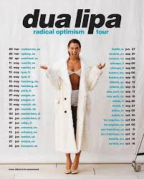 Dua Lipa Amsterdam 3 juni 2x 105, rij 11, Tickets en Kaartjes, Concerten | Pop, Twee personen, Juni