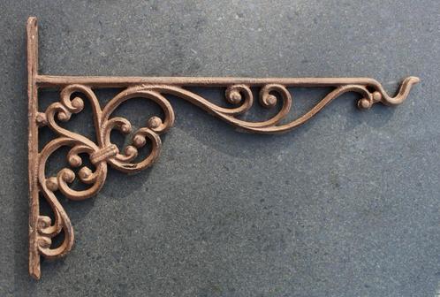 Wandhaak (Plankdrager) 34,5 cm, Gietijzer, sierlijk, nieuw, Tuin en Terras, Tuinwanddecoratie, Nieuw, Ophalen of Verzenden