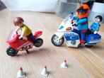 Playmobil achtervolging met crossmotor en politiemotor, Kinderen en Baby's, Speelgoed | Playmobil, Ophalen of Verzenden, Gebruikt