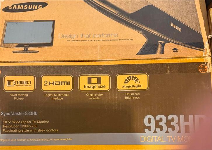 Samsung 19" 933HD LCD Monitor tv, Computers en Software, Monitoren, Zo goed als nieuw, 60 Hz of minder, HDMI, LED, Ophalen