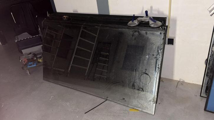 12 panelen dubbelglas, Verzamelen, Glas en Borrelglaasjes, Gebruikt, Overige typen, Ophalen