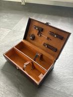 Lederen Wijnkoffer met Accessoires, Overige materialen, Ophalen of Verzenden, Zo goed als nieuw, Minder dan 5 flessen