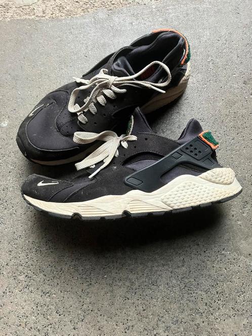 Nike Air Huarache Run Premium oil grey rainforest, maat 46, Kleding | Heren, Schoenen, Gedragen, Sportschoenen, Overige kleuren