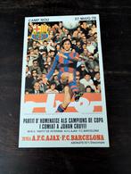 Mooie poster afscheidswedstrijd Johan Cruijff in Spanje, Ophalen of Verzenden, Zo goed als nieuw, Ajax, Poster, Plaatje of Sticker