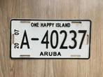 nummerplaat 2007 uit Aruba one happy island, Verzenden, Zo goed als nieuw, Auto's