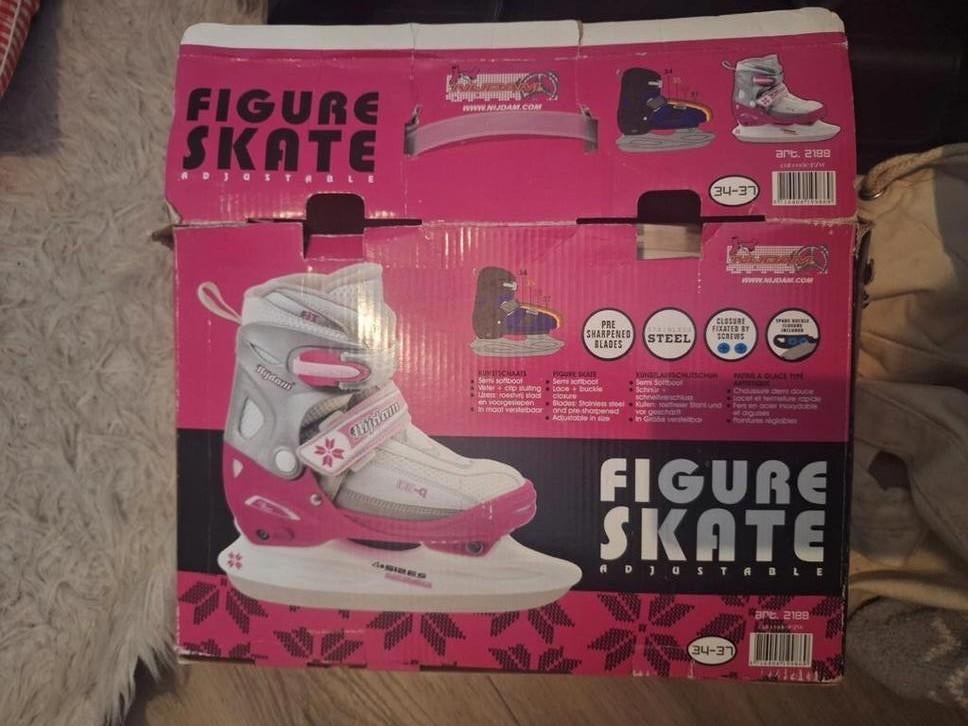 Verstelbare schaatsen maat 34-37 - als nieuw!, Sport en Fitness, Schaatsen, Ophalen, Zo goed als nieuw, Kunstschaatsen, Nijdam