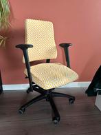 BMA Axia bureaustoel wit geel custom stof print officechair, Ergonomisch, Gebruikt, Ophalen of Verzenden, Bureaustoel