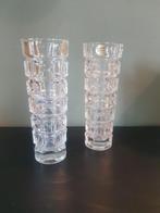 Set van 2 Cristal D'Arques kristallen vazen, Huis en Inrichting, Woonaccessoires | Vazen, Overige kleuren, Ophalen of Verzenden