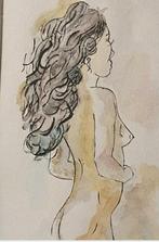 Aquarel naakt vrouw Nicolle, Ophalen