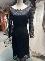 Zwarte Avond-/Cocktailjurk - Maat 36, Kleding | Dames, Jurken, Zwart, Ophalen of Verzenden, Zo goed als nieuw, Knielengte