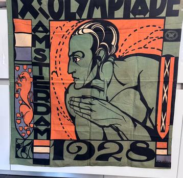Herrineringsdoek Olympische spelen 1928 in Amsterdam beschikbaar voor biedingen