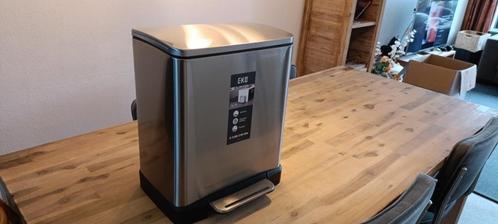 prullenbak afvalbak  voor afval scheiden GFT, Huis en Inrichting, Woonaccessoires | Prullenbakken, Zo goed als nieuw, Rvs, Minder dan 50 cm
