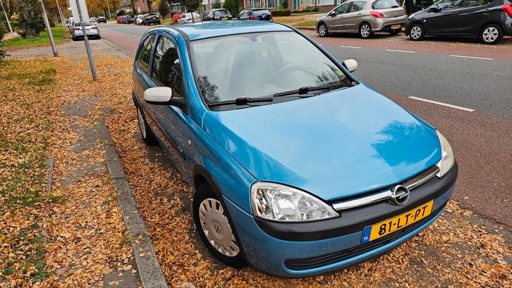 Opel Corsa 1.2 16V 3D 2003 Blauw lage km stand  126909, Auto's, Opel, Particulier, Corsa, Benzine, C, Hatchback, Handgeschakeld