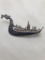 (A) Broche " Dragonboat" sterling zilver., Sieraden, Tassen en Uiterlijk, Broches, 4 tot 7 cm, Overige kleuren, Ophalen of Verzenden