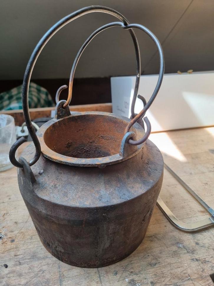 Oude lijmpot voor beenderlijm - IGS, Antiek en Kunst, Antiek | Gereedschap en Instrumenten, Ophalen of Verzenden