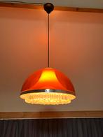Space age oranje kunststof hanglamp jaren 70 druppel diffuse, Huis en Inrichting, Lampen | Hanglampen, Ophalen of Verzenden, Gebruikt