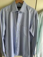 Zeer nette heren blouse Frans Molenaar licht blauw/bruin 40, Ophalen, Zo goed als nieuw, Halswijdte 41/42 (L), Frans Molenaar