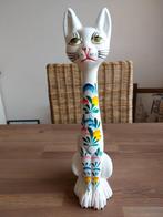 Prachtige Vintage Lang nek Kat Poes Bloem Keramiek Italy, Verzenden, Gebruikt, Dier