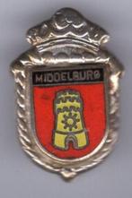 Middelburg email op zilverkleurig wapen speldje ( U_146 ), Verzamelen, Speldjes, Pins en Buttons, Verzenden, Zo goed als nieuw