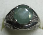 Smaragd 2,5 krt %100 natuurlijk mooie design zilver ring, Ophalen, Met edelsteen, Dame, Groen