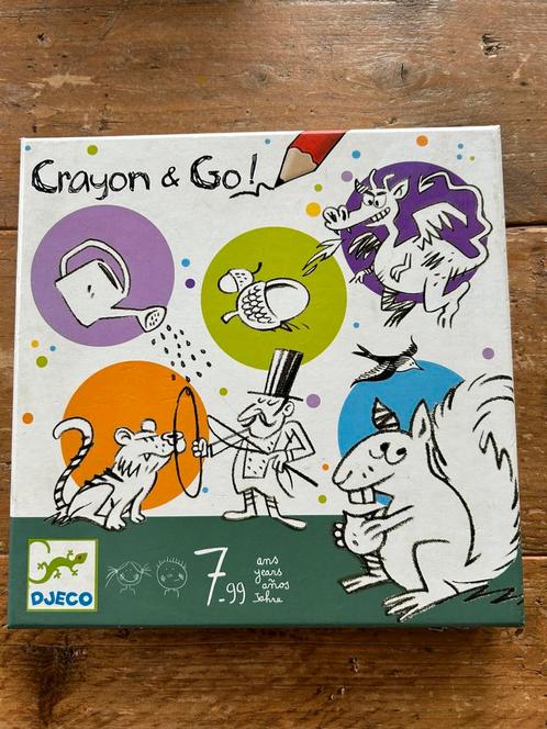 Djeco Crayon & Go, Hobby en Vrije tijd, Gezelschapsspellen | Kaartspellen, Zo goed als nieuw, Ophalen of Verzenden