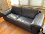 Natuzzi bank donkerbruin 230 cm, Gebruikt, Driepersoons, Ophalen of Verzenden, Rechte bank
