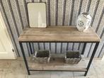 Steigerhouten Sidetable met staal. (TIP!), 50 tot 100 cm, Eikenhout, Nieuw, Ophalen of Verzenden