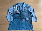 Blauw shirt met print, van Rabe maat 46, Rabe, Blauw, Maat 46/48 (XL) of groter, Ophalen of Verzenden