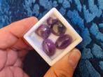 5 donker paarse amethist cabochons, Ophalen of Verzenden, Zo goed als nieuw