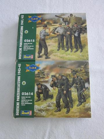 2 x Revell DEUTSCHE PANZERBESATZUNG 02614 + 02615. beschikbaar voor biedingen